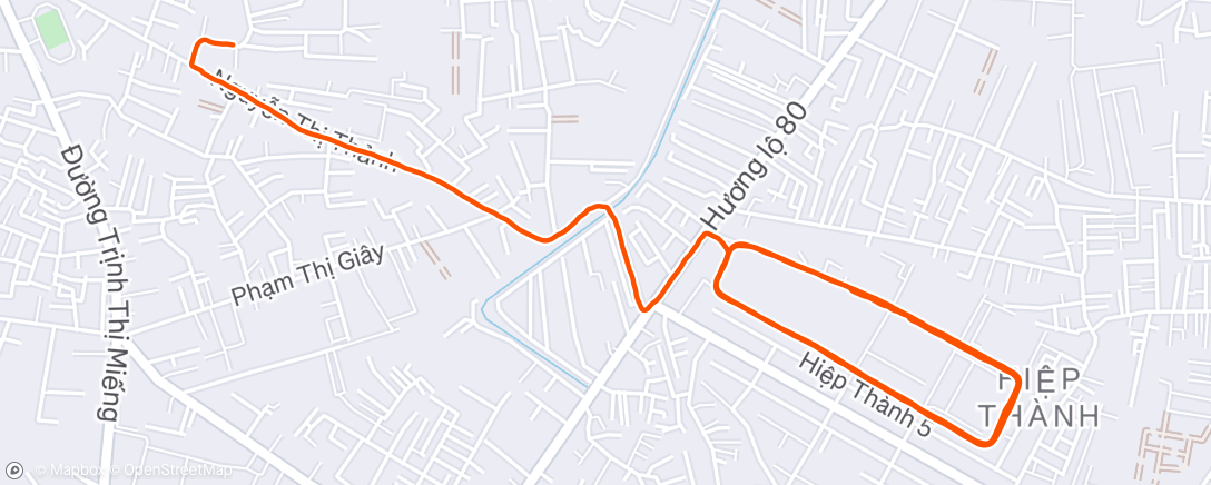 Map of the activity, Morning Run