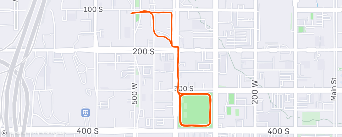 Map of the activity, Afternoon Run