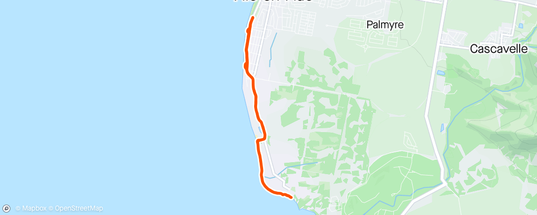 Map of the activity, Sunset waddle