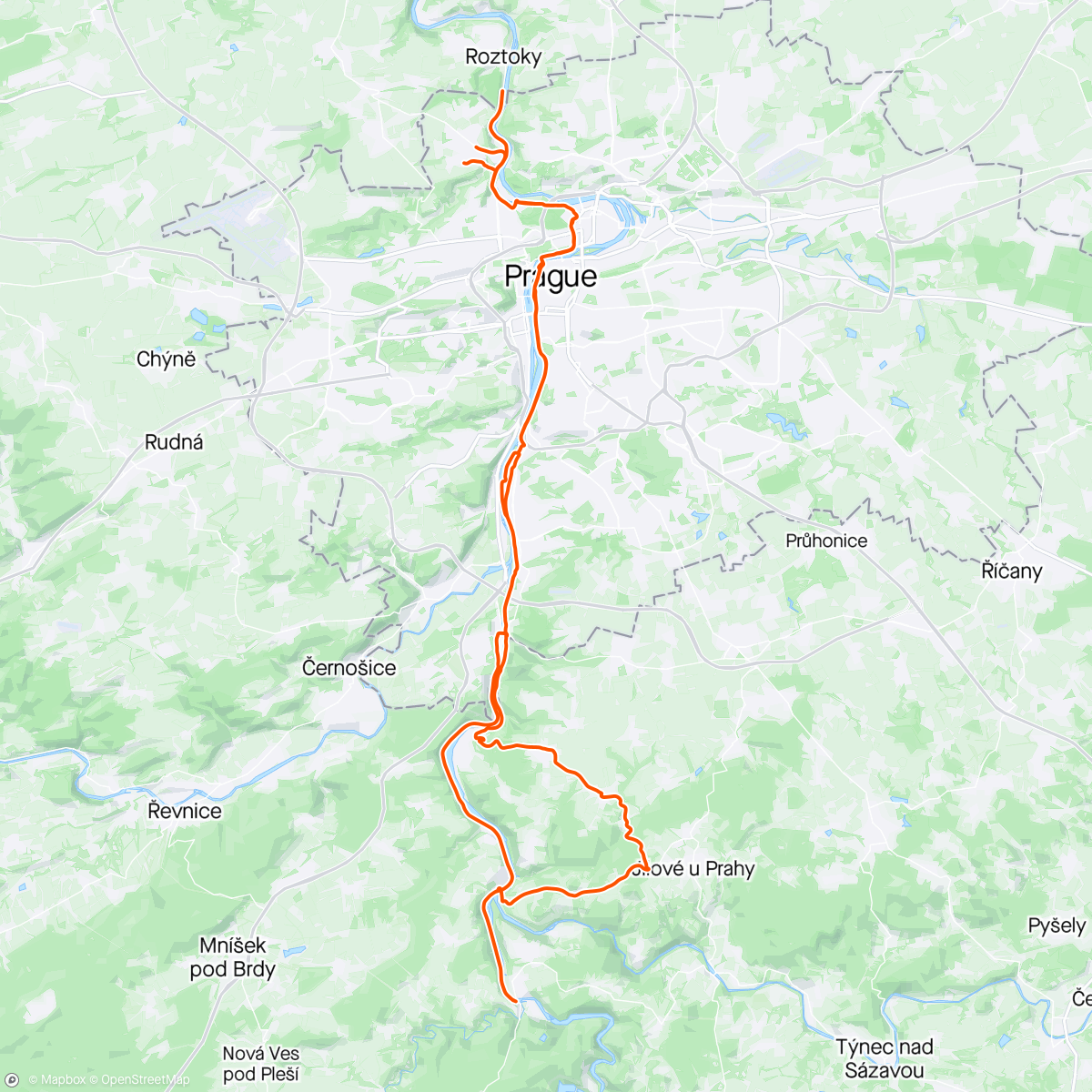 Mapa de la actividad (Taková severojižní magistrála, přes město to je na houby, ale kilíčko je doma ❤️ konečně jsem pořádně vyzkoušel to Enve Melee od Future Cycling...)