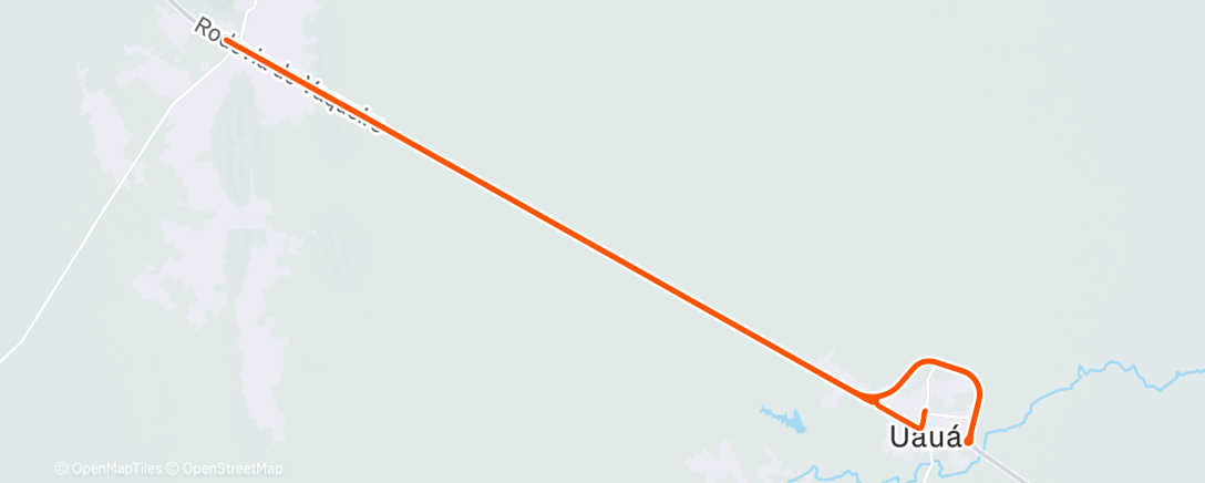 Map of the activity, Pedalada da tarde