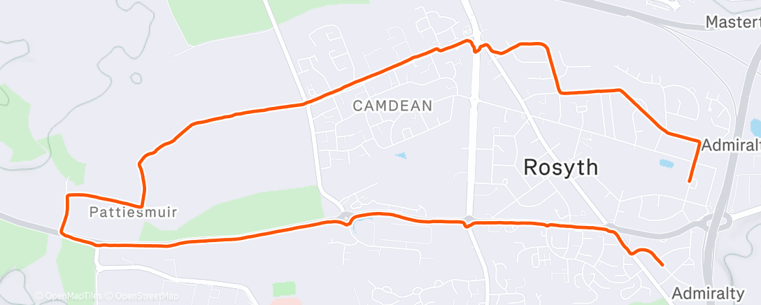 Map of the activity, Morning Run