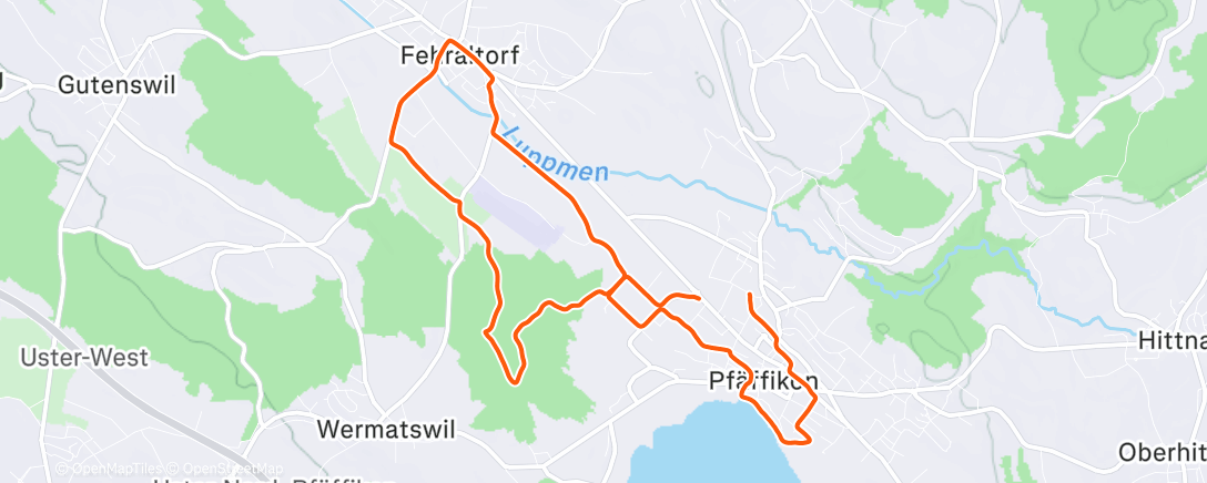 Map of the activity, Lauf am Morgen