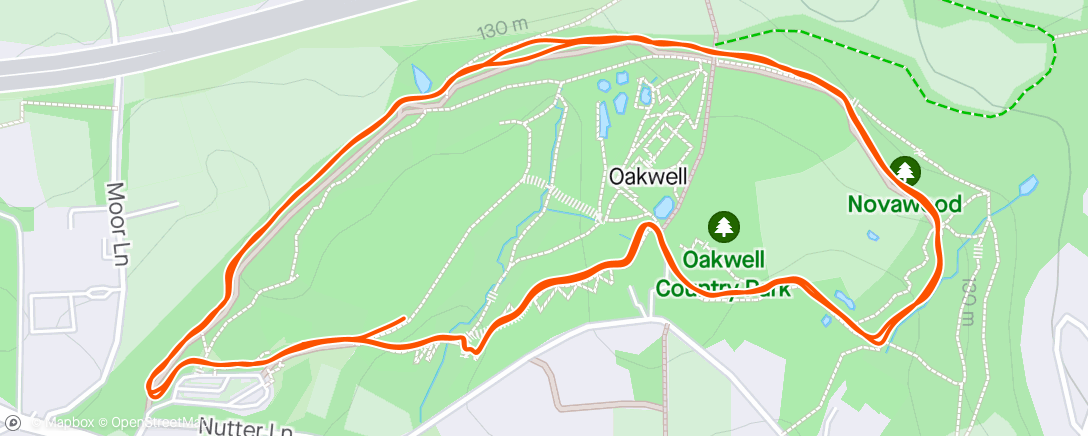 Map of the activity, Family parkrun at Oakwell