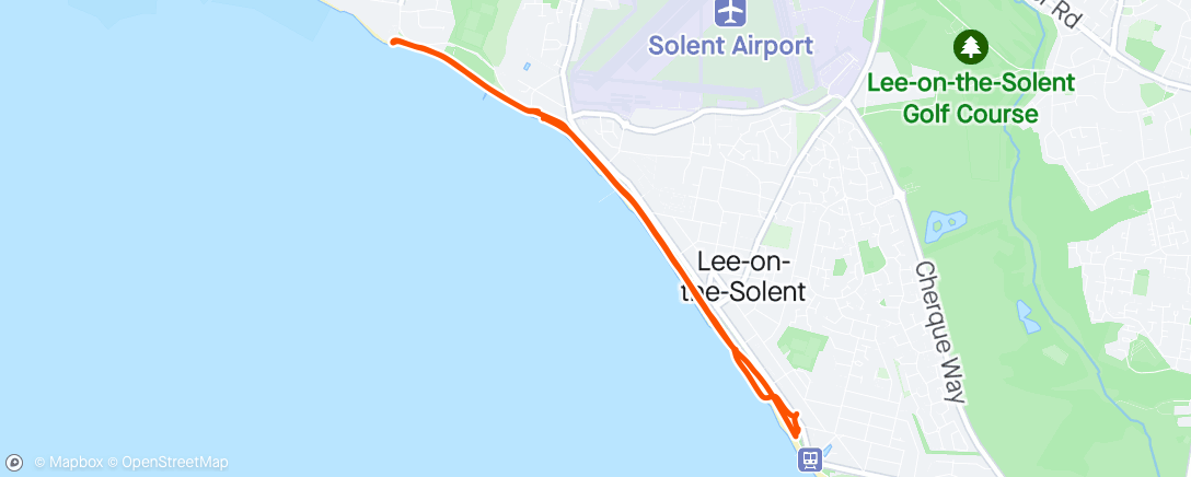 Kaart van de activiteit “Lee on Solent Walk”