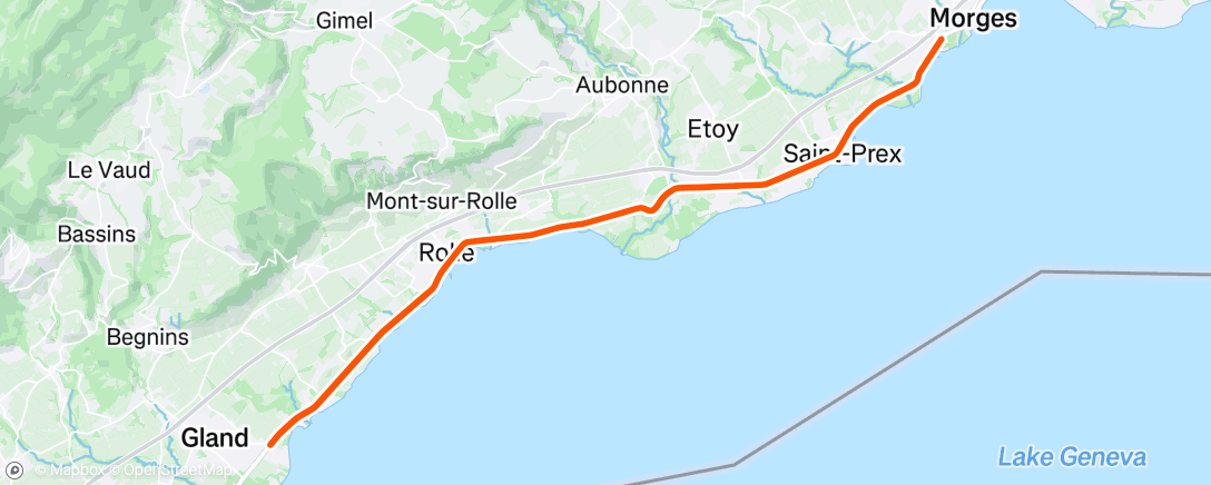 Map of the activity, Sortie vélo le midi