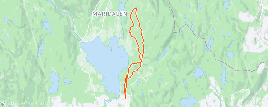 Map of the activity, Nydelig kveld for en stitur