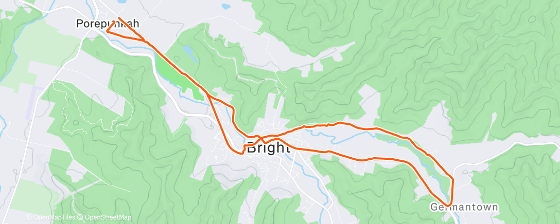 Map of the activity, Morning Run