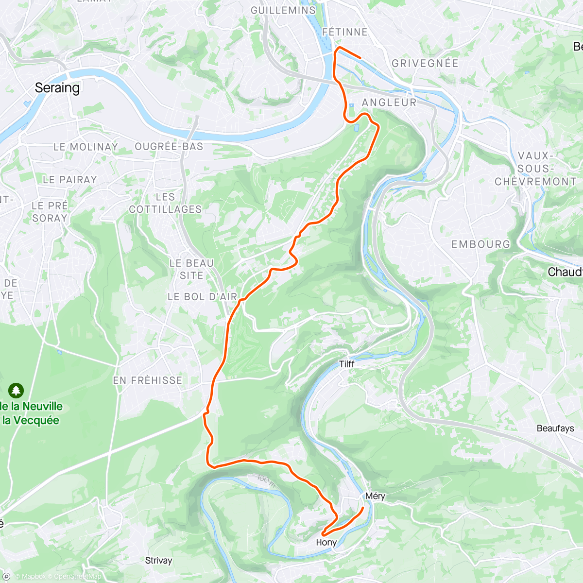 Map of the activity, Kinomap - ☀🦾🍟LBL - Final du parcours avec la cote de La Roche Aux Faucons🚴‍♂️🕶🦋