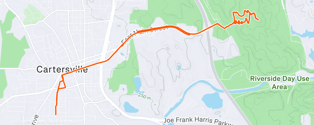 Map of the activity, Morning Run