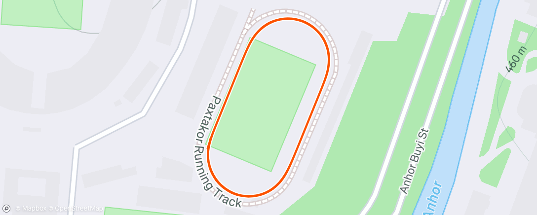 Map of the activity, Evening Run