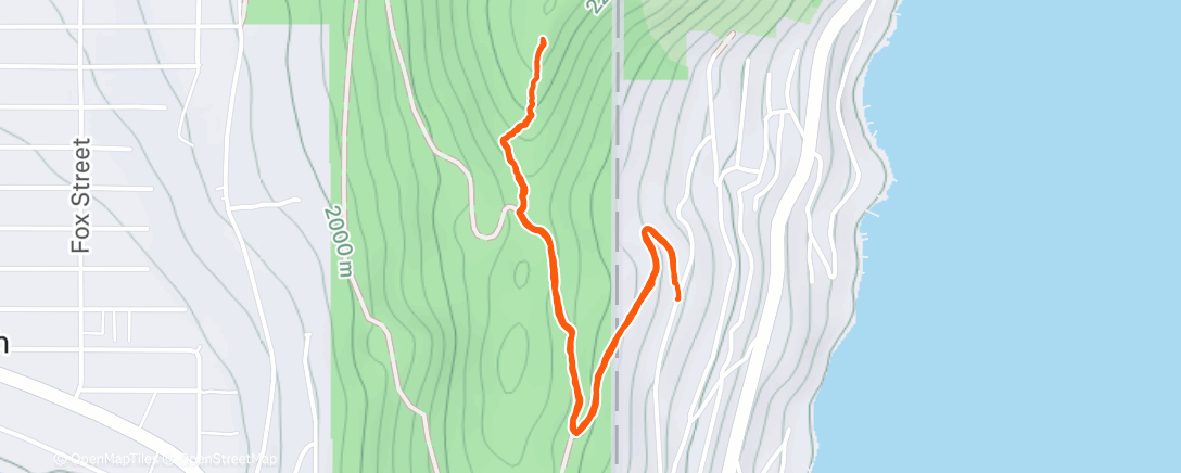 Map of the activity, Morning Hike