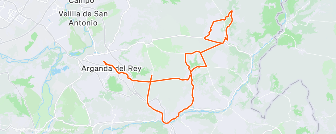Map of the activity, Bicicleta por la mañana