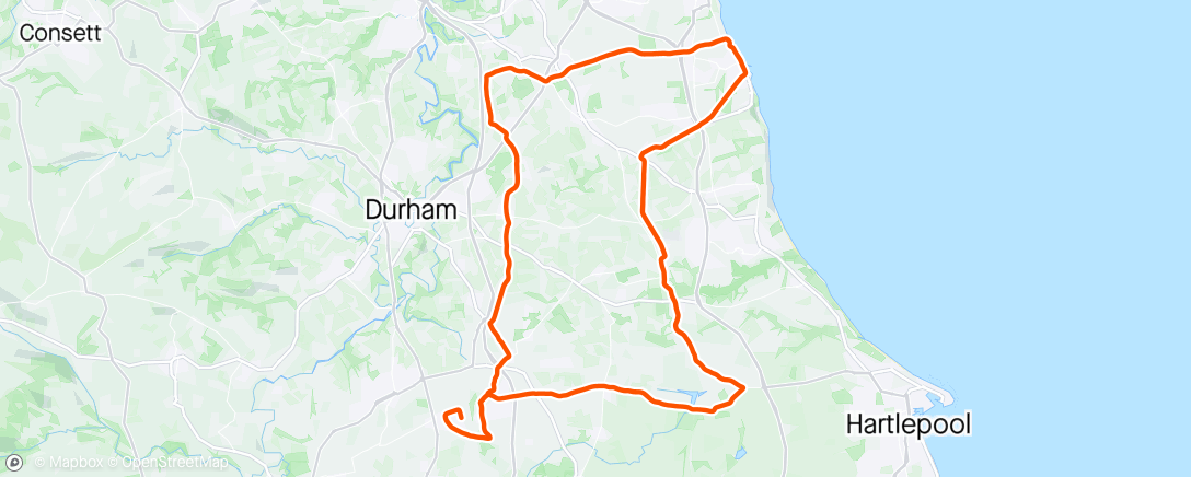 Map of the activity, Saturday Club Ride