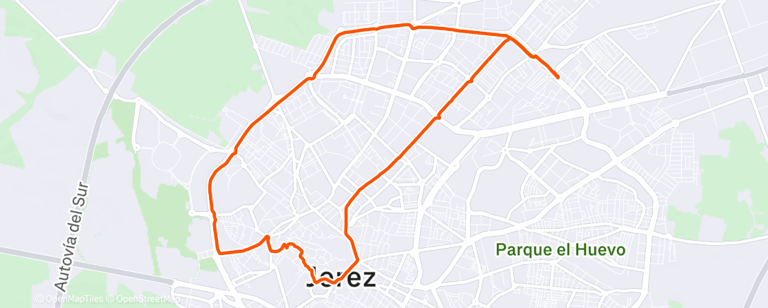 Map of the activity, Relío trote suave con grupo, controlando costilla👌🏼