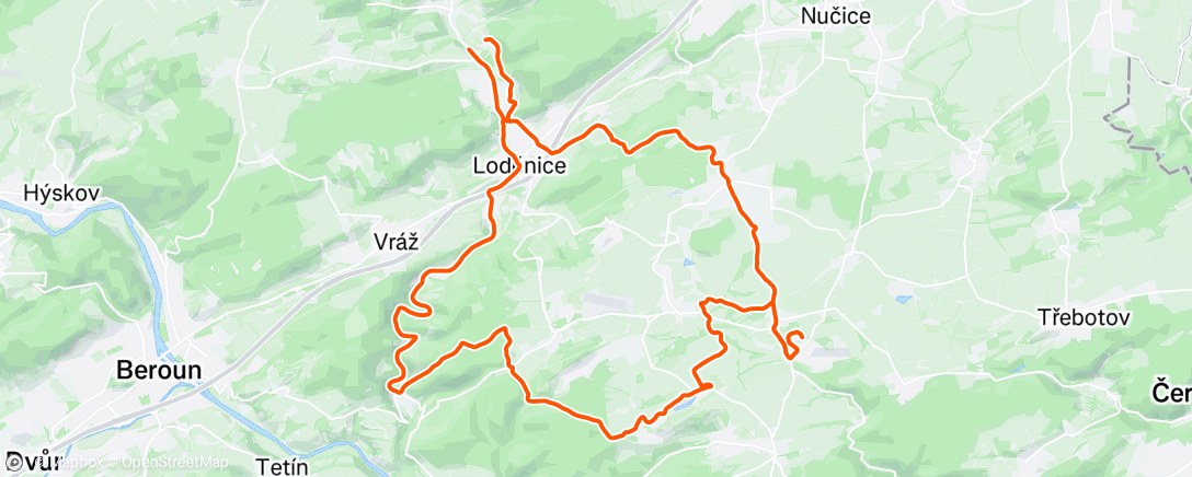 Map of the activity, Lunch Ride