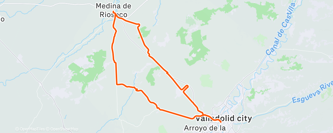 Map of the activity, Bicicleta por la mañana