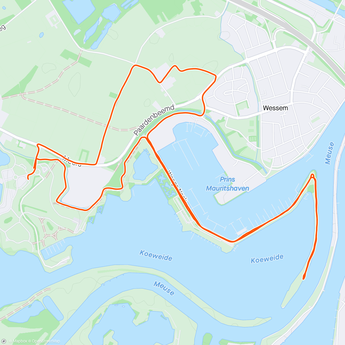 Map of the activity, Along the maas