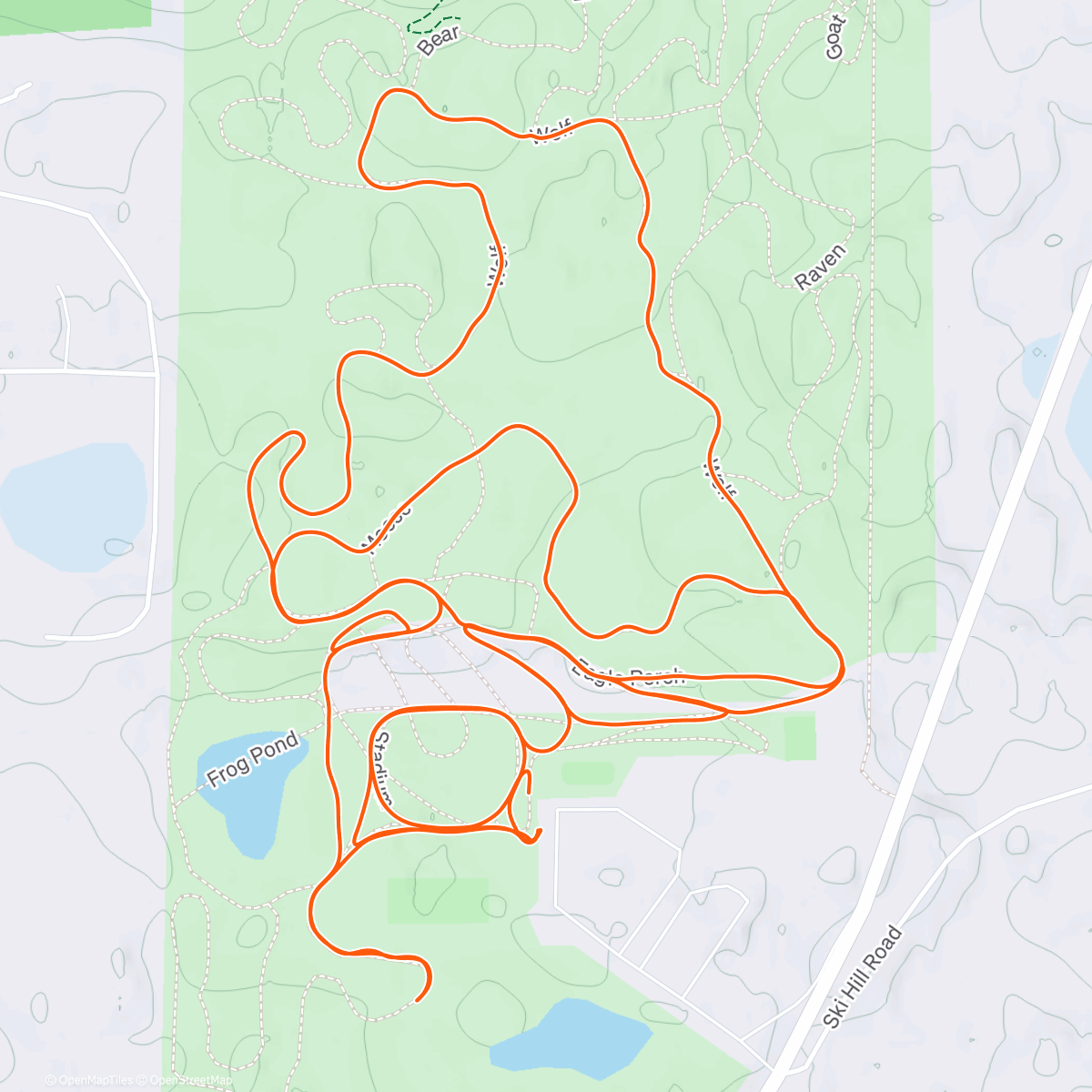 Map of the activity, Afternoon Nordic Ski