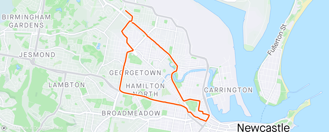 Mapa de la actividad, Friday Morning Run