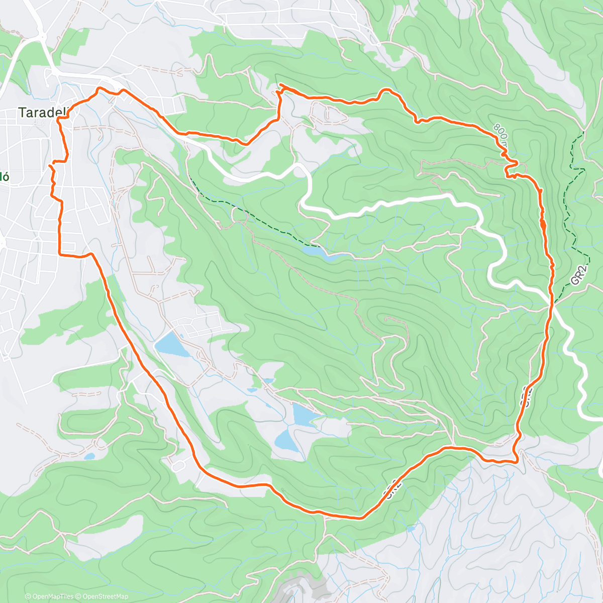 Map of the activity, Afternoon Walk