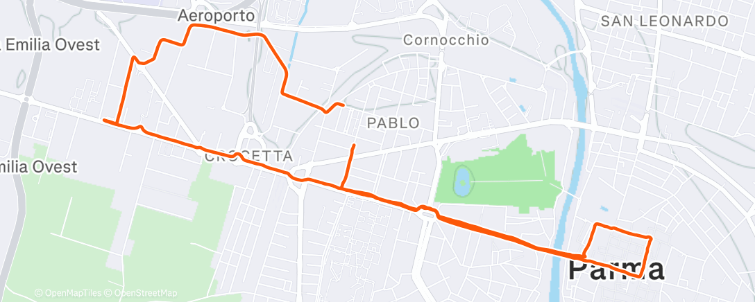 Map of the activity, Evening Ride