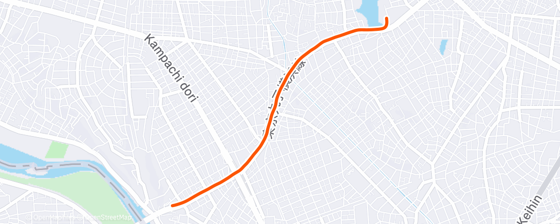 Карта физической активности (丸子橋から戻り)