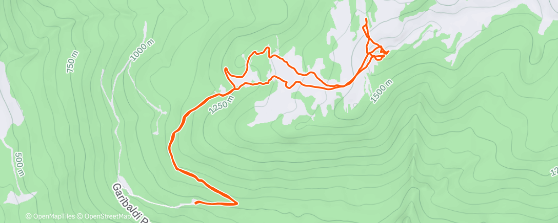 Map of the activity, Cinnamon Bunny Hill