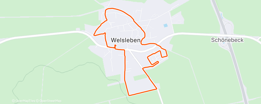 Карта физической активности (Spaziergang am Nachmittag)