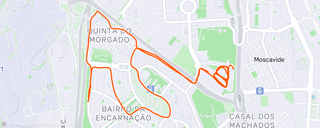 Map of the activity, Evening Run