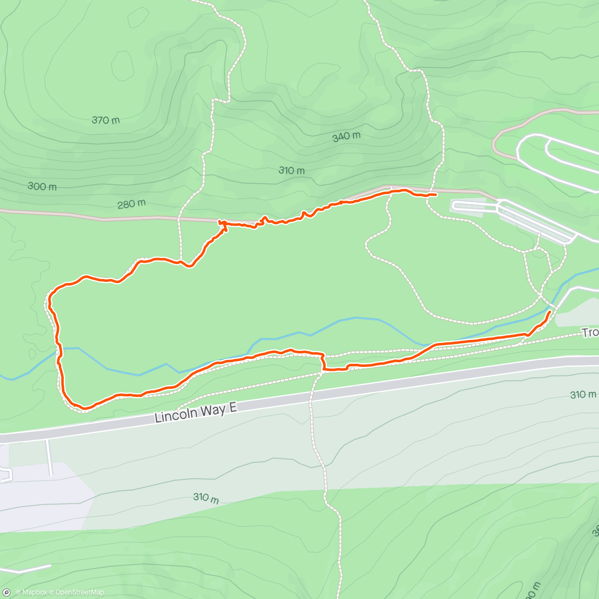 Map of the activity, Short family hike/ride