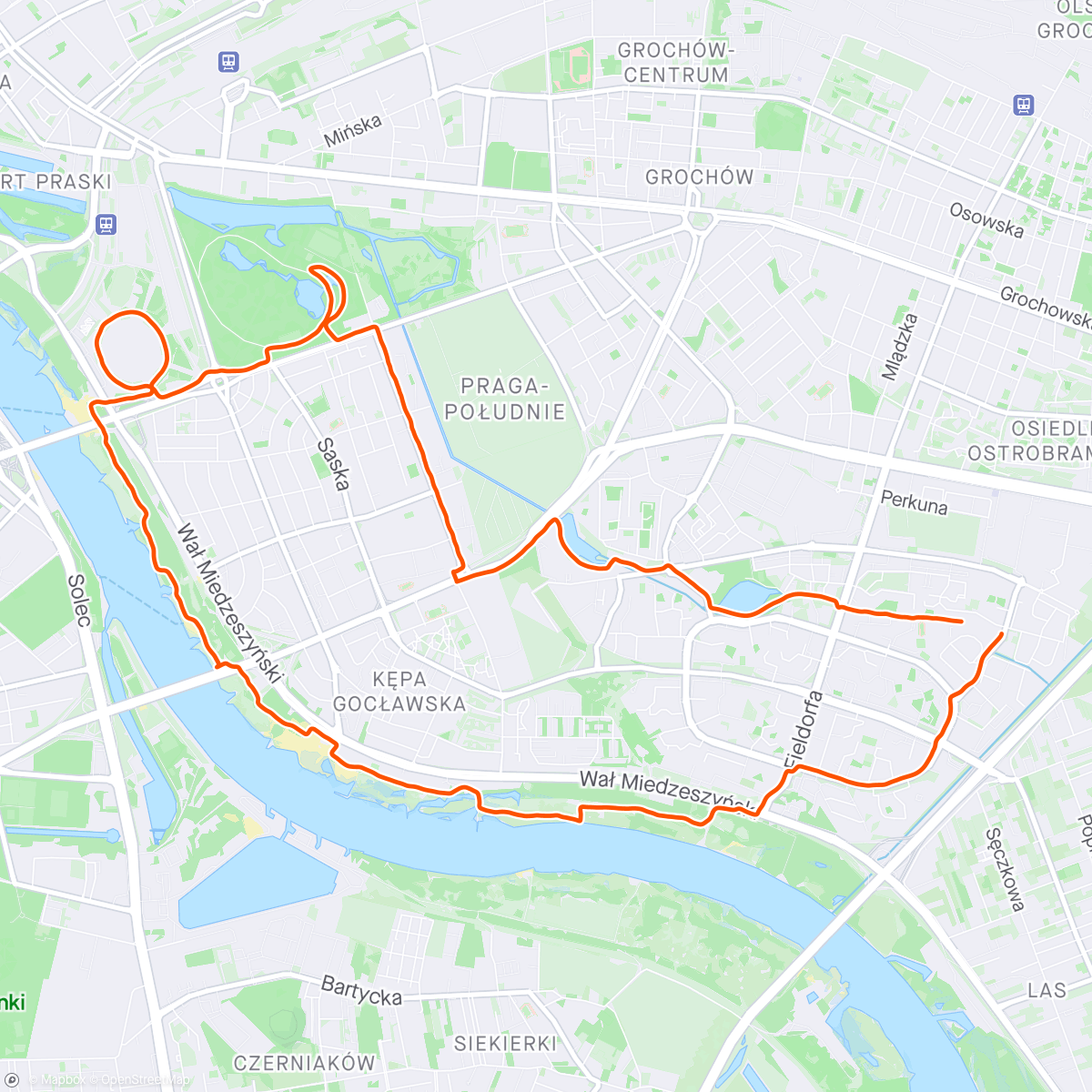 Mapa de la actividad (Morning Slow jogging)