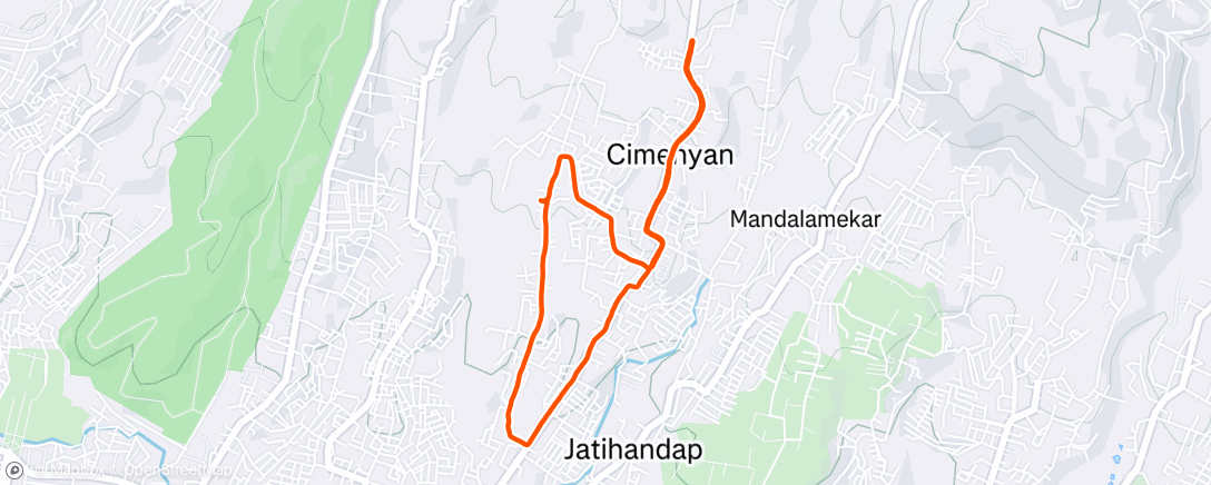 Map of the activity, Morning Trail Run