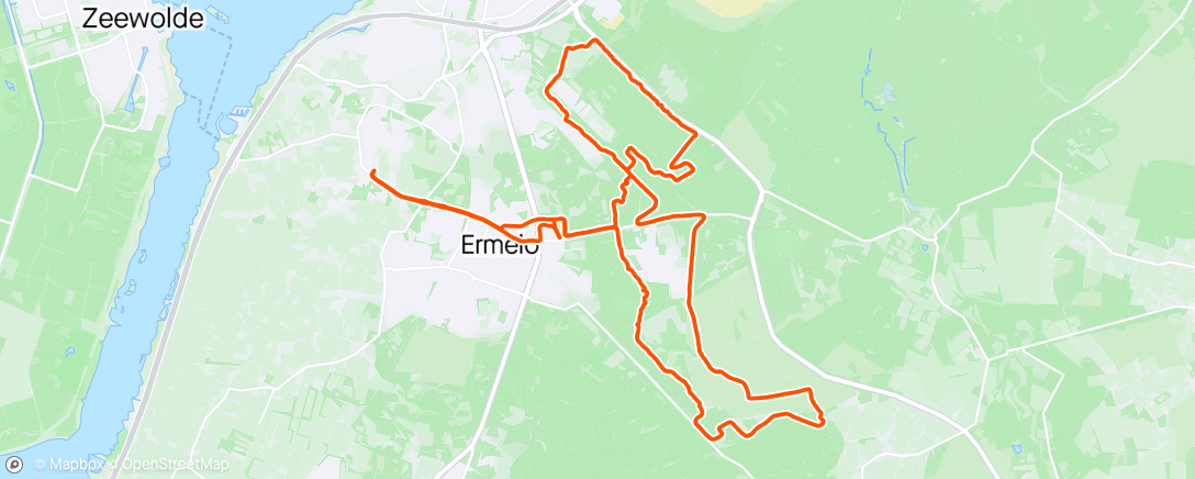 Mapa da atividade, MTB route Ermelo
