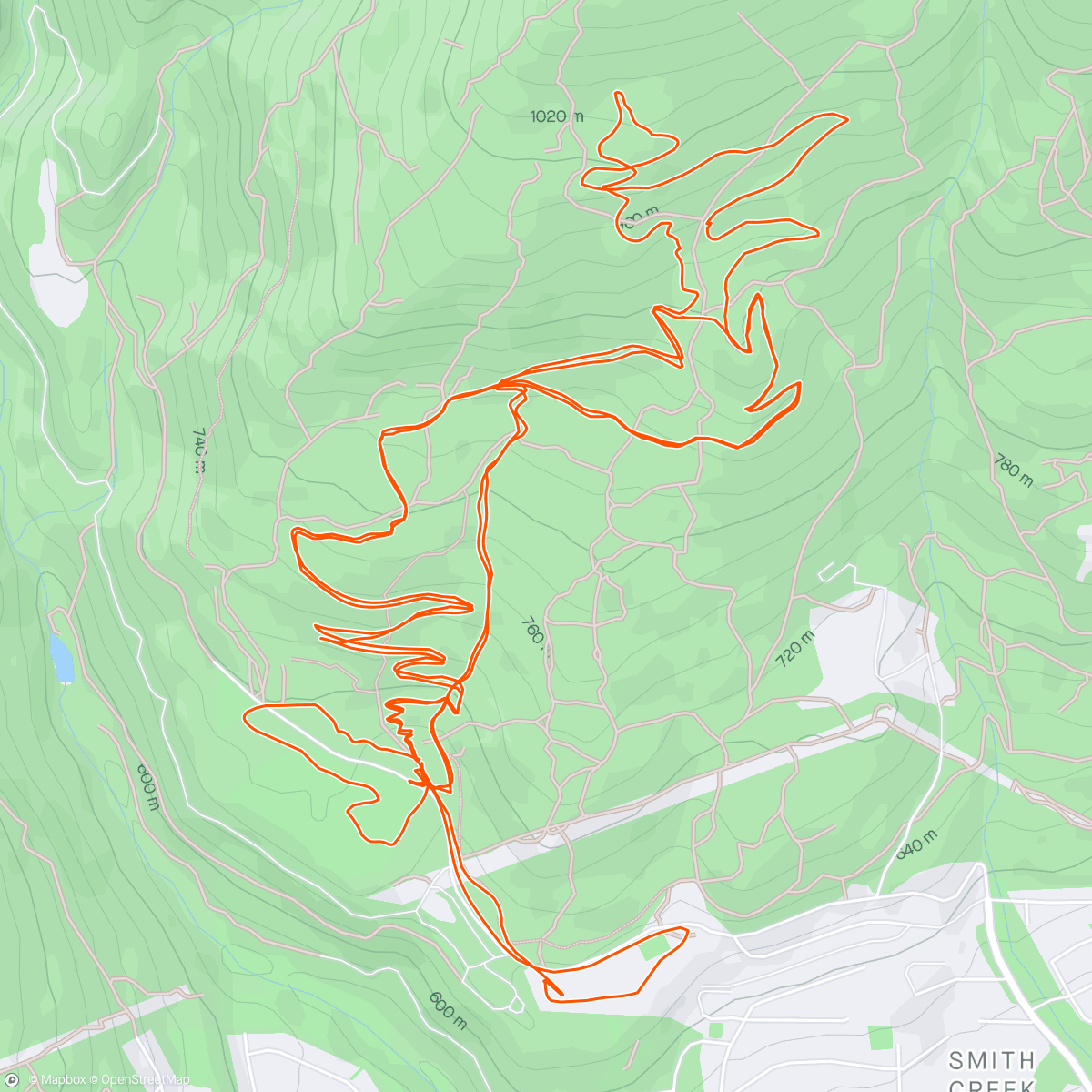 Map of the activity, First hot lap Friday of the year.