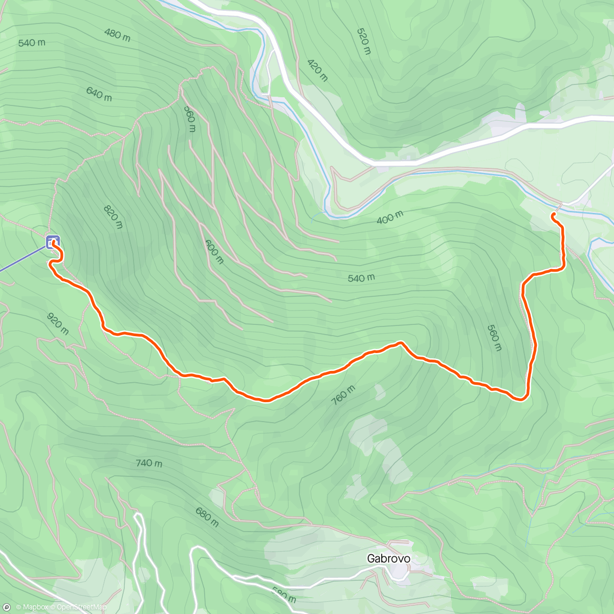 Map of the activity, Skor tek na Lubnik po grebenu