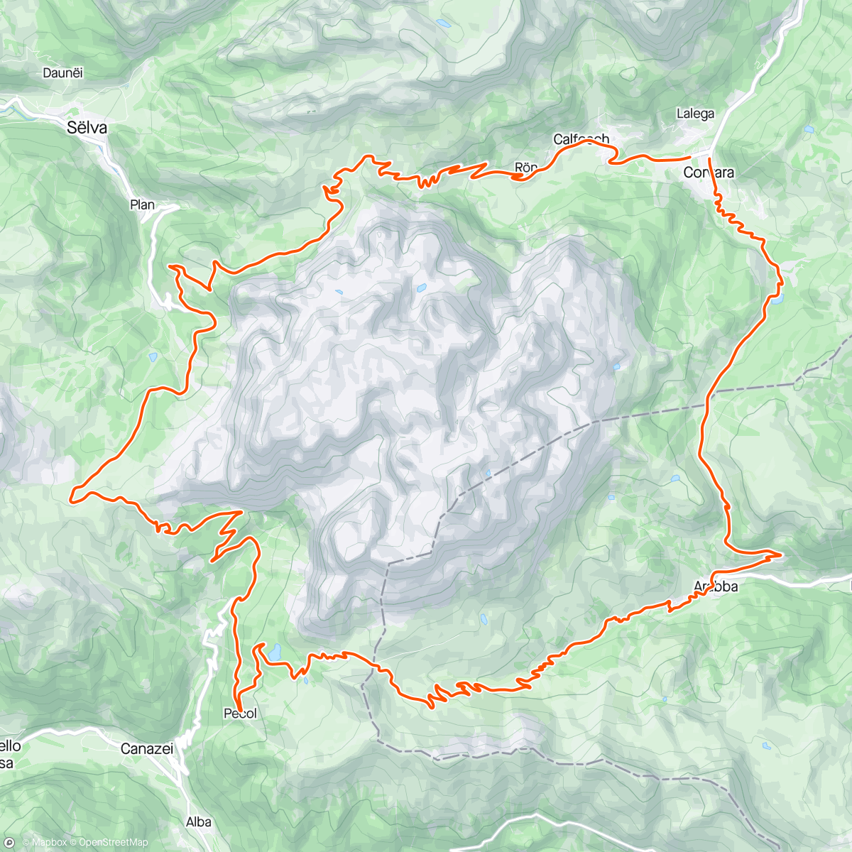 Map of the activity, ROUVY - Sella Ronda | Italy