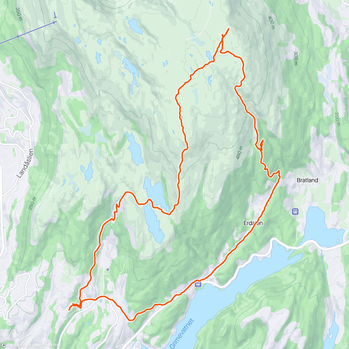 Map of the activity, Haugjelsvarden med Vegard☀️