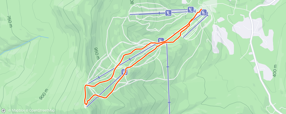 Mapa da atividade, Morning Backcountry Ski