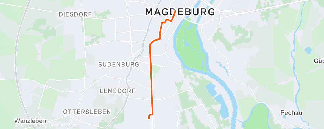 Map of the activity, Nachtradfahrt