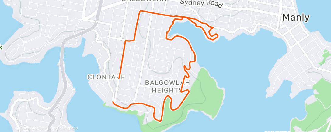 Map of the activity, Morning Run