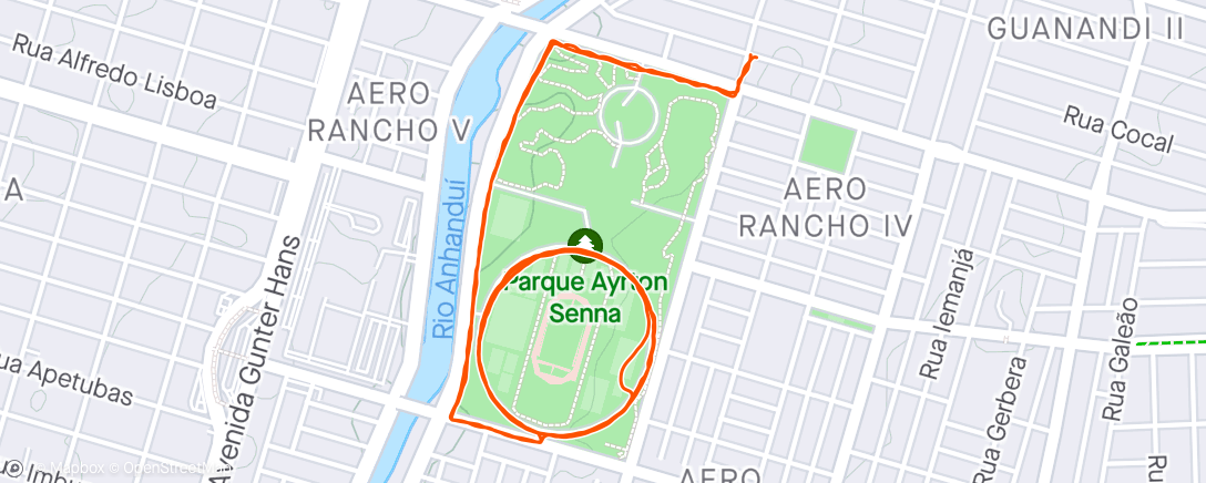 Map of the activity, Parque Ayrton Senna