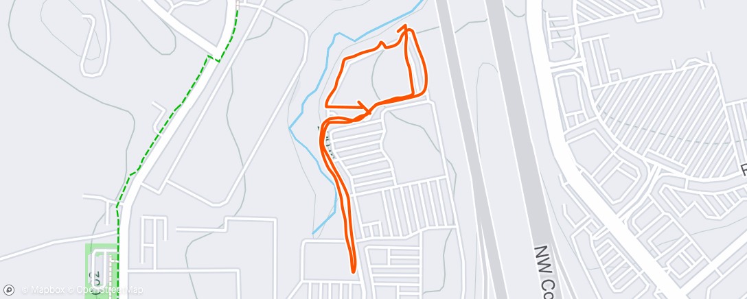 Map of the activity, Evening Walk