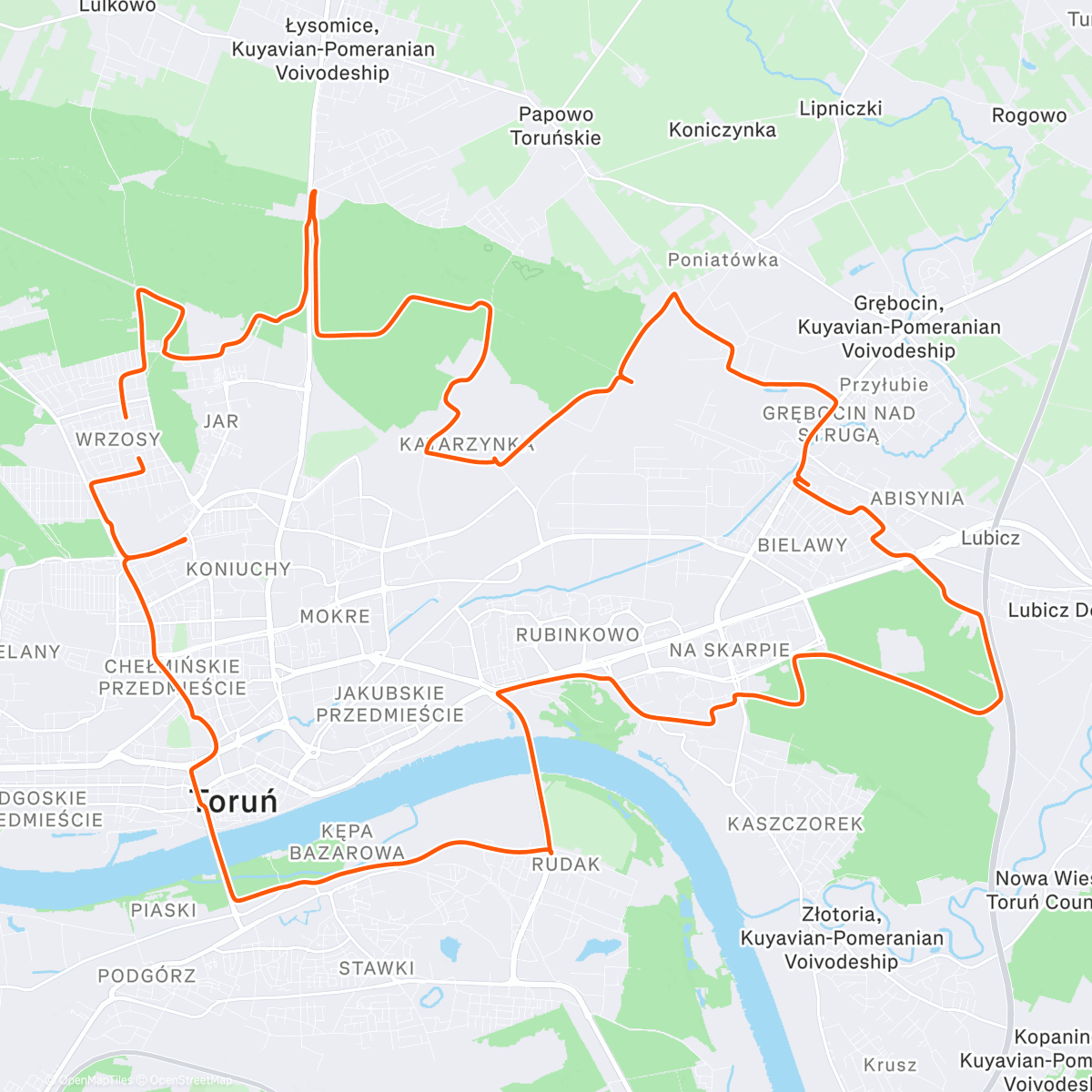 Map of the activity, Grudniowa graveloza