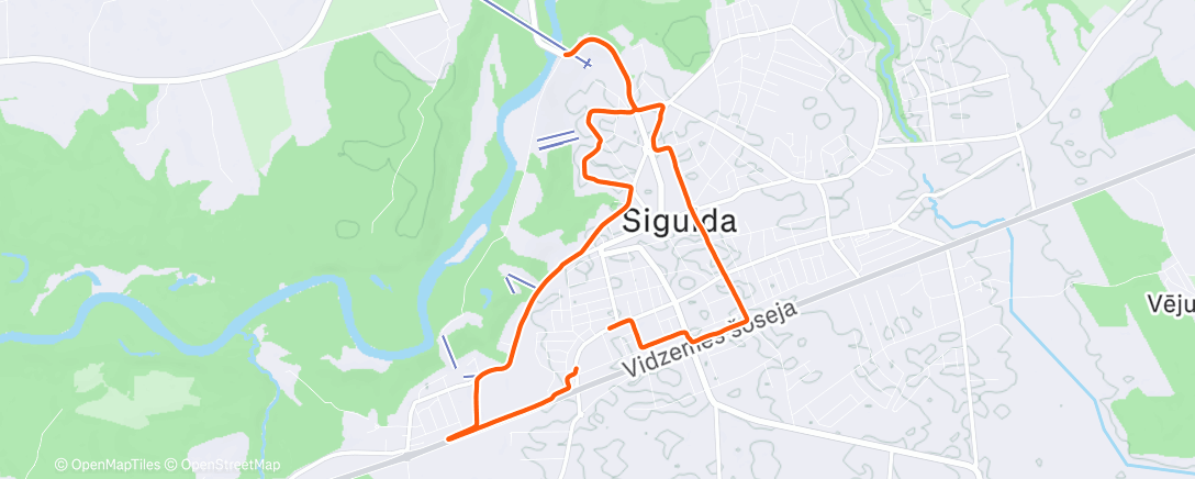 Map of the activity, Morning Run