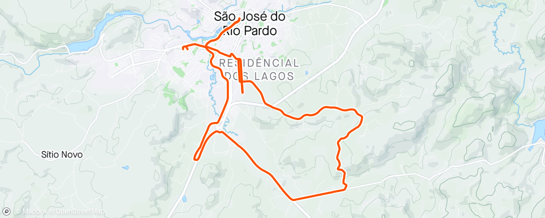 Map of the activity, Pedal da Lua Cheia