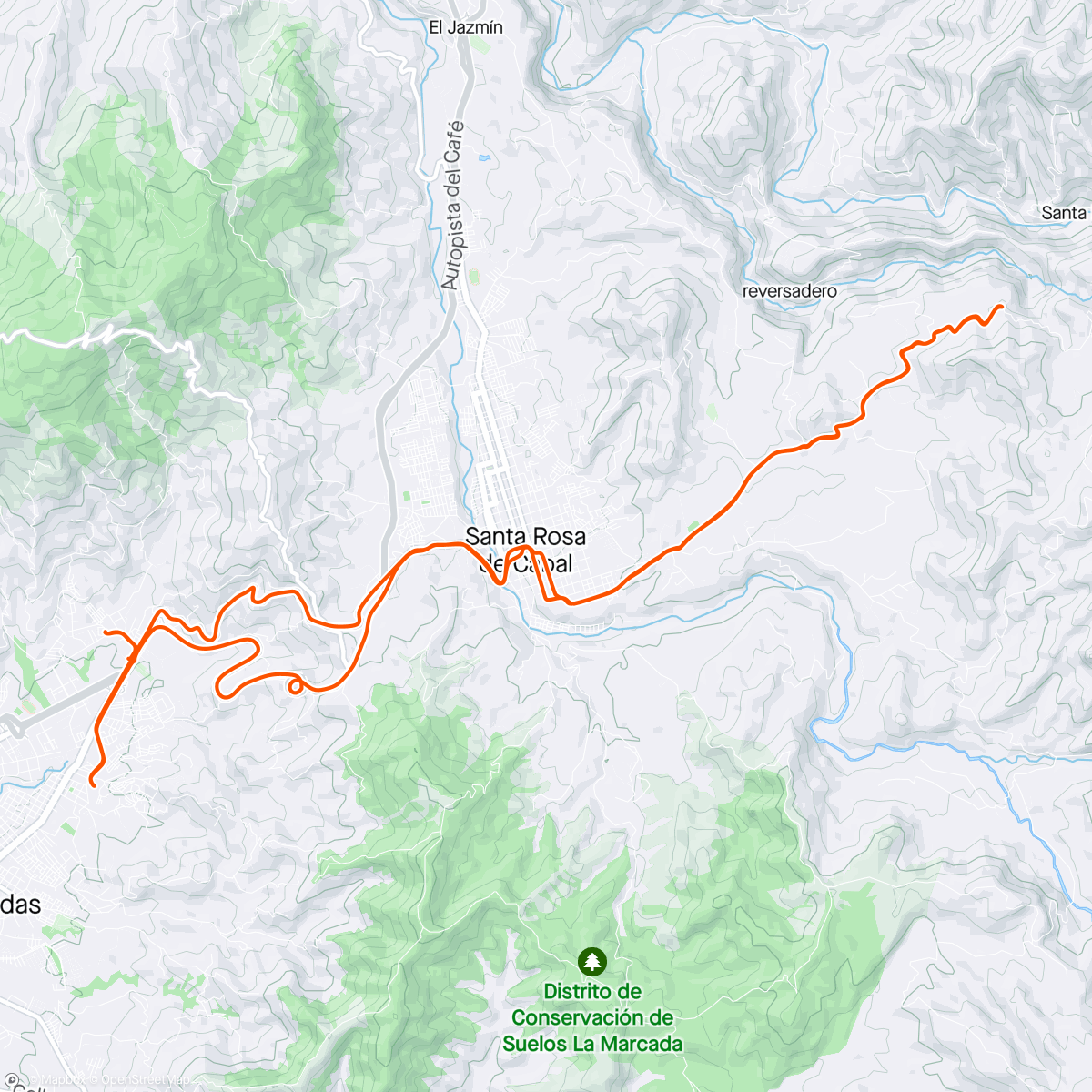 Map of the activity, MORNING RIDE