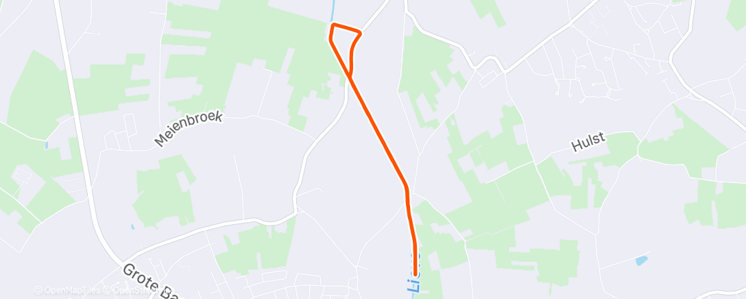 Map of the activity, Evening Run