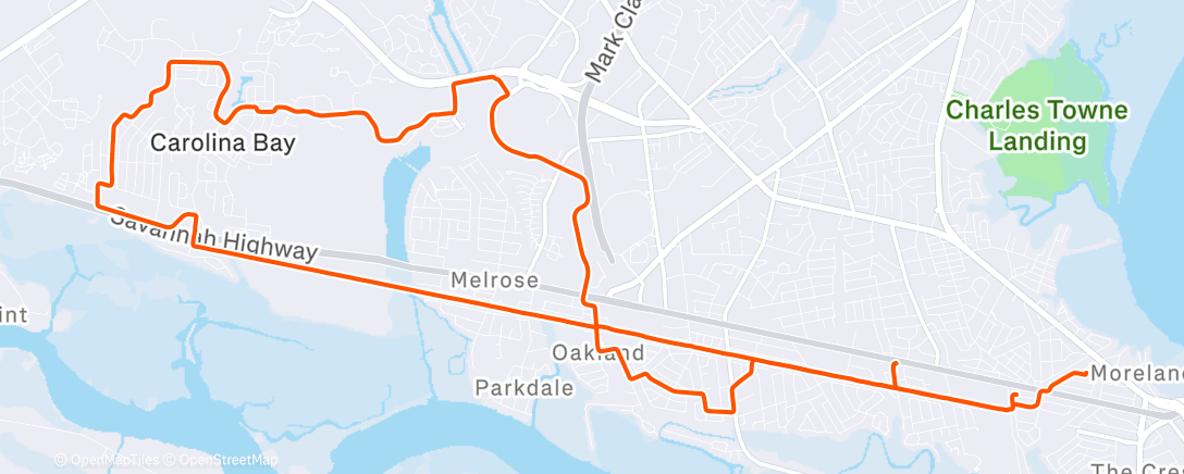 Map of the activity, Afternoon Ride