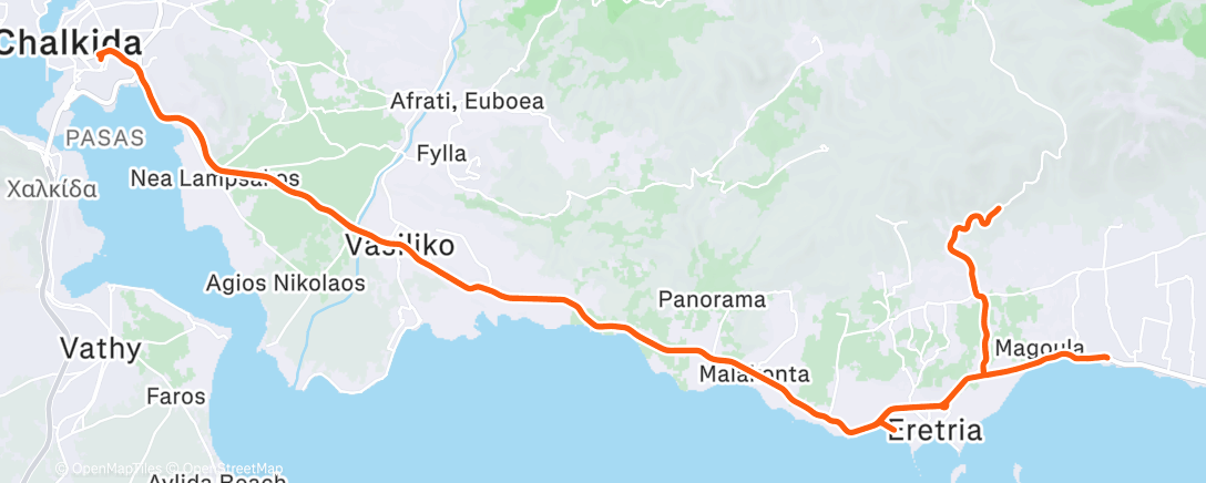 Map of the activity, Morning Ride